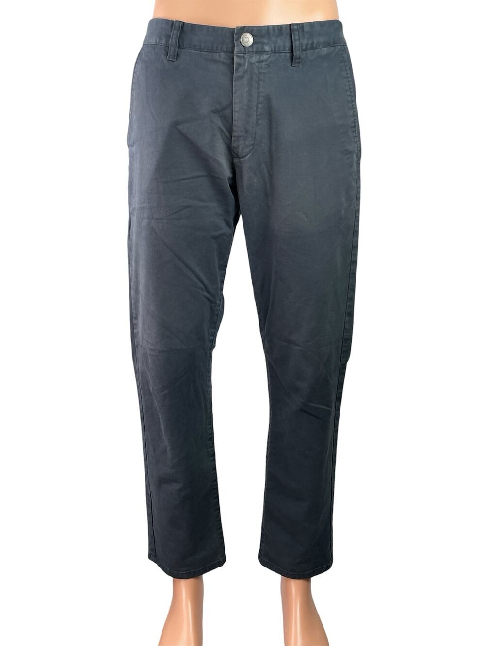Bonobos Men's Black  Mid Rise Straight Leg Chino Khaki Trousers Pants Size 32x30